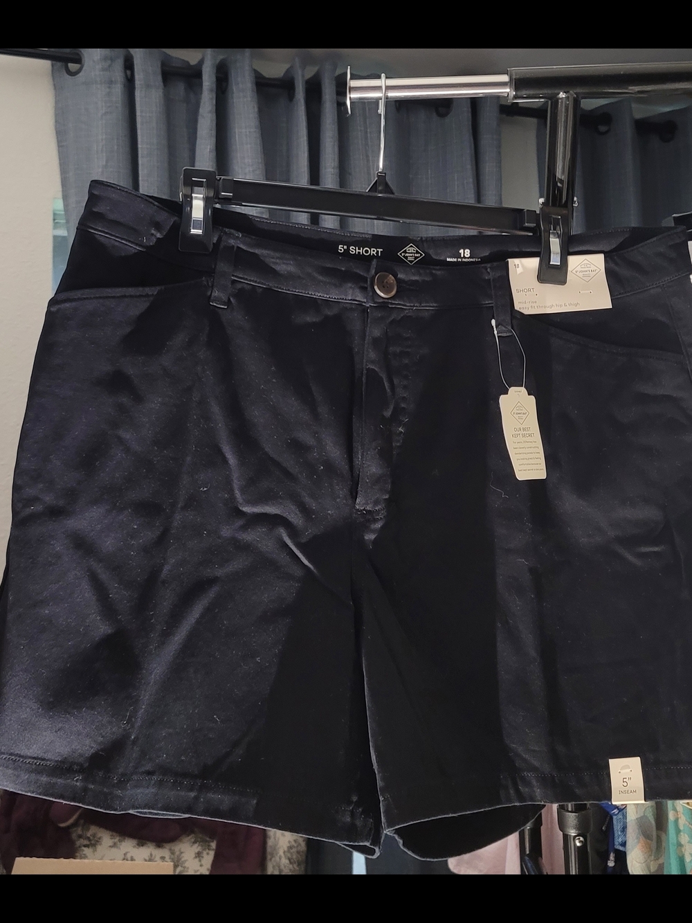St. John's Bay Black Flat-Front Women's Shorts